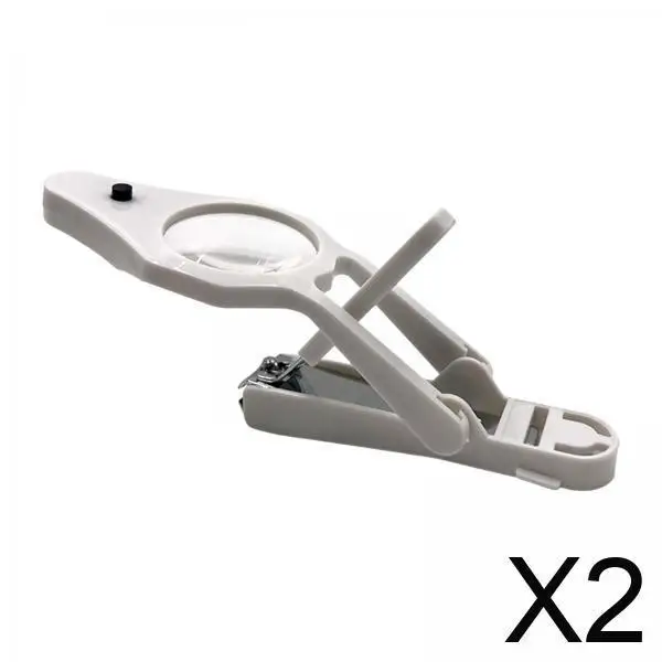 Professional Nail Clippers Durable Plastic Automatic Toenail Trimmer with LED Light for Travel Accessories