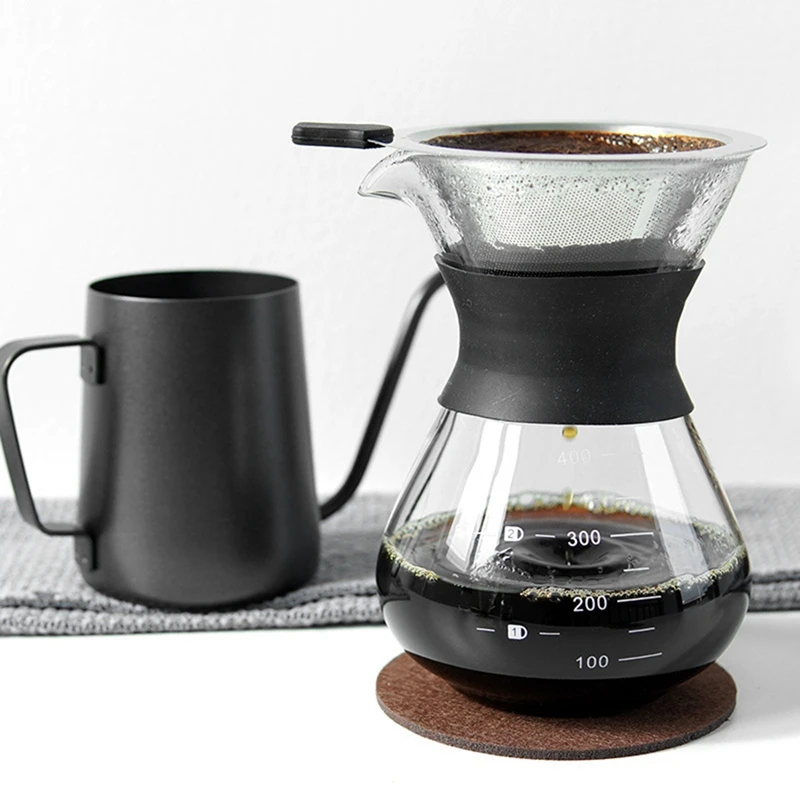 Pour over Coffee Brewer with Stainless Steel Coffee Filter, Dripper Coffee Maker Pour over with Thermal Insulating-A75P