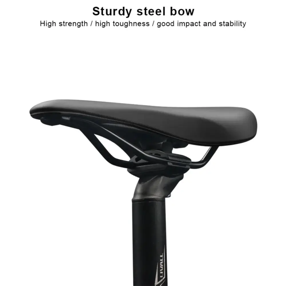 PU Leather Bike Saddle Ergonomic Groove Hollow Cutout Cycle Saddle Wear Resistant Breathable Design Cycle Seat Road Cycling