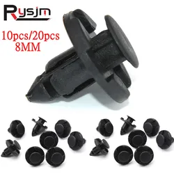 10Pcs/20pcs 8mm Hole Auto Bumper Fastener Rivet Retainer Clips Car Door Trim Panel Clip Fasteners for Nissan for Toyota