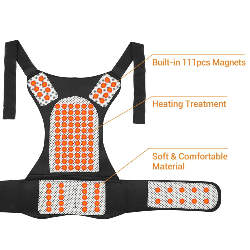 Heating Lumbar Support Belt Waist Back Lumbar Spine Brace Adjustable Back Support Belt Lumbar Disc Herniation Strain Pain Relief