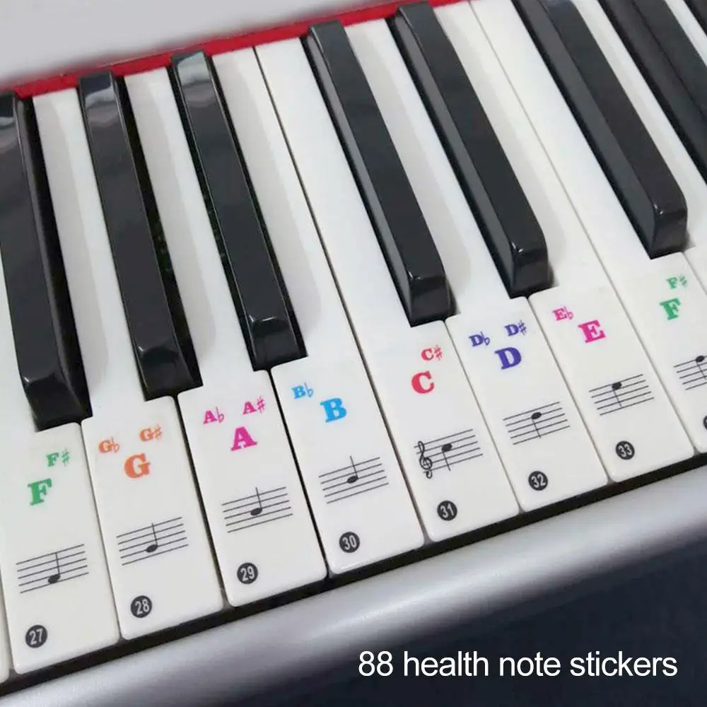 1~10PCS Keyboard Stickers Attractive Design Suitable For All Ages Reusable Enhance Piano Skills Easy To Apply