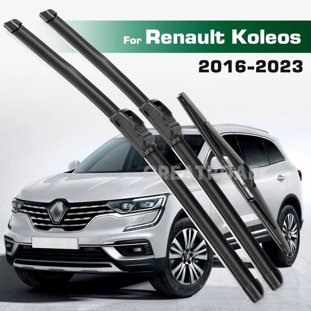 

GREATROAD Стеклоочиститель с левым и правым рулем, набор передних и задних щеток стеклоочистителя для Renault Koleos 2016-2023, щетки для лобового стекла и окон