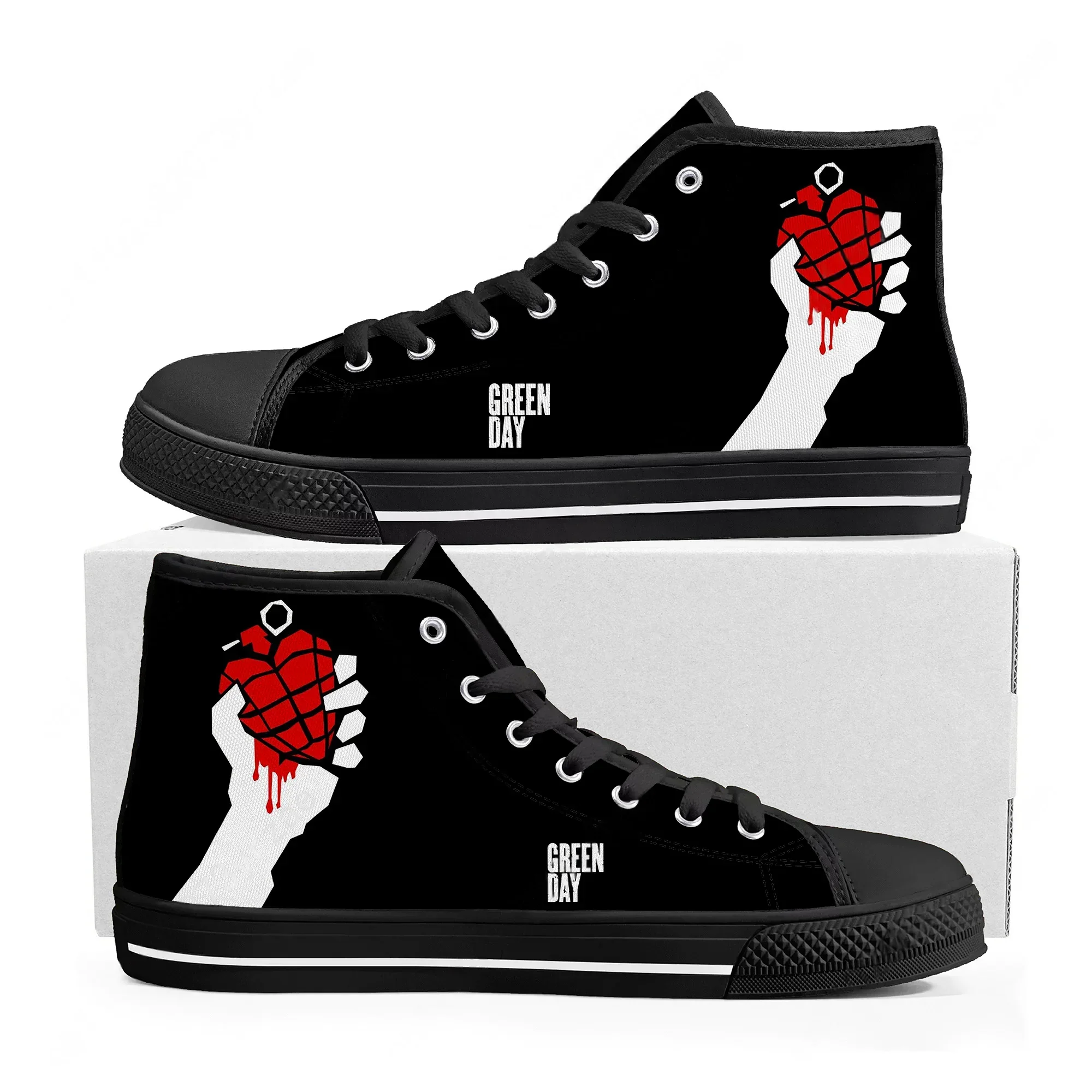 Green Day High Top High Quality Sneakers Mens Womens Teenager Canvas Sneaker Casual Fashion Patterns Shoes Custom Made Shoes