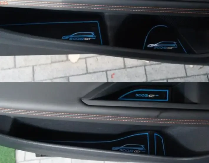 Estera de ranura de puerta para Peugeot 5008, 2017-2019, caja de reposabrazos, almacenamiento, decoración antiarañazos, estilo de coche