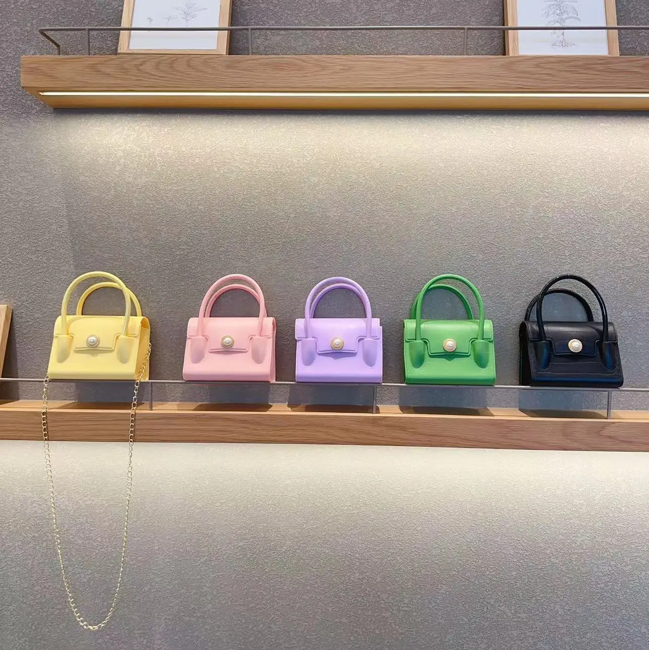 2024 New Children Square Bag Handbag Mini Crossbody Jelly Macaron Bags Shoulder Chain Kids Bags PVC Fashion Bolsas Para Mujeres