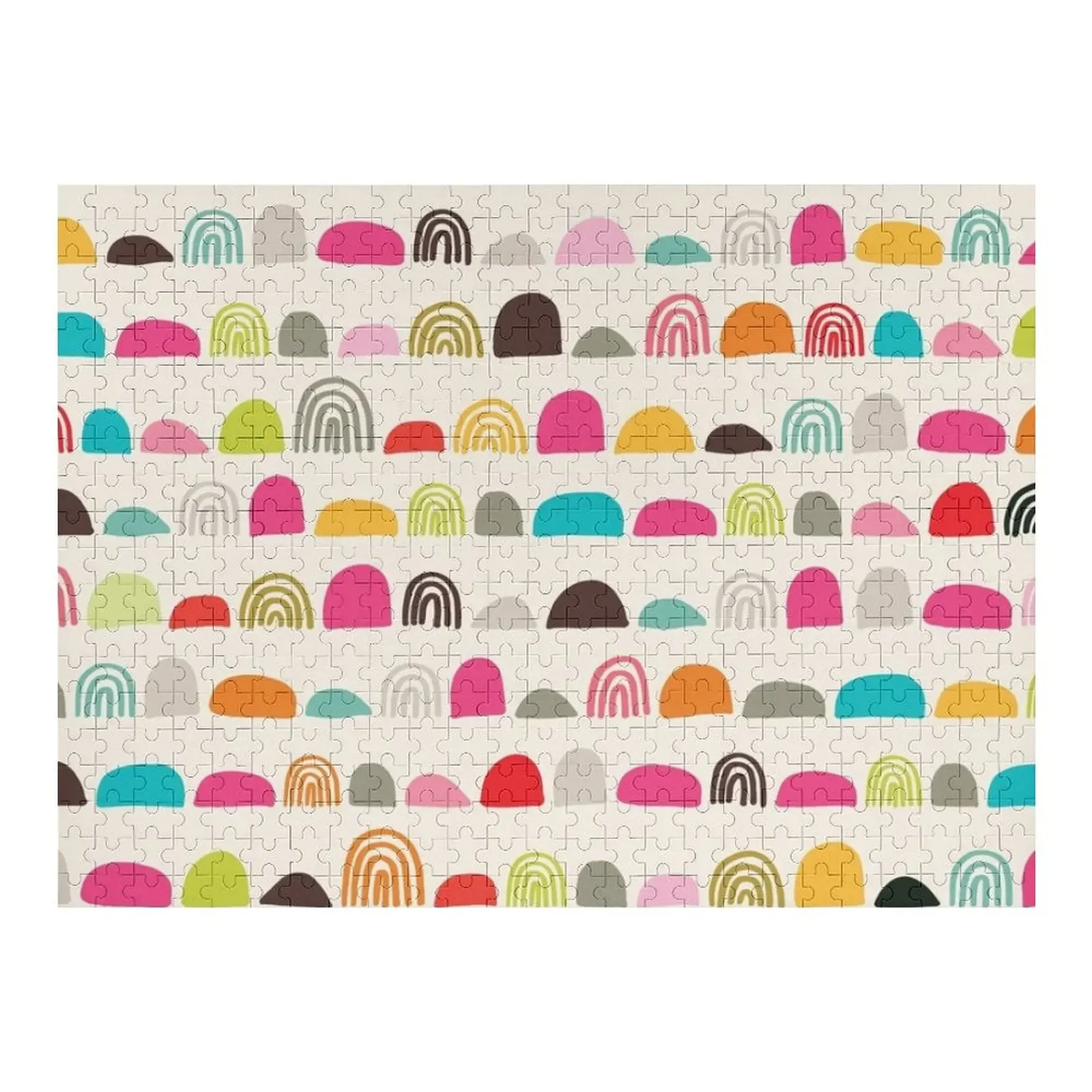 

preppy Hipster Girly Trendy Pastel Colorful Rainbow Pattern Jigsaw Puzzle Customizable Child Gift Animal Puzzle
