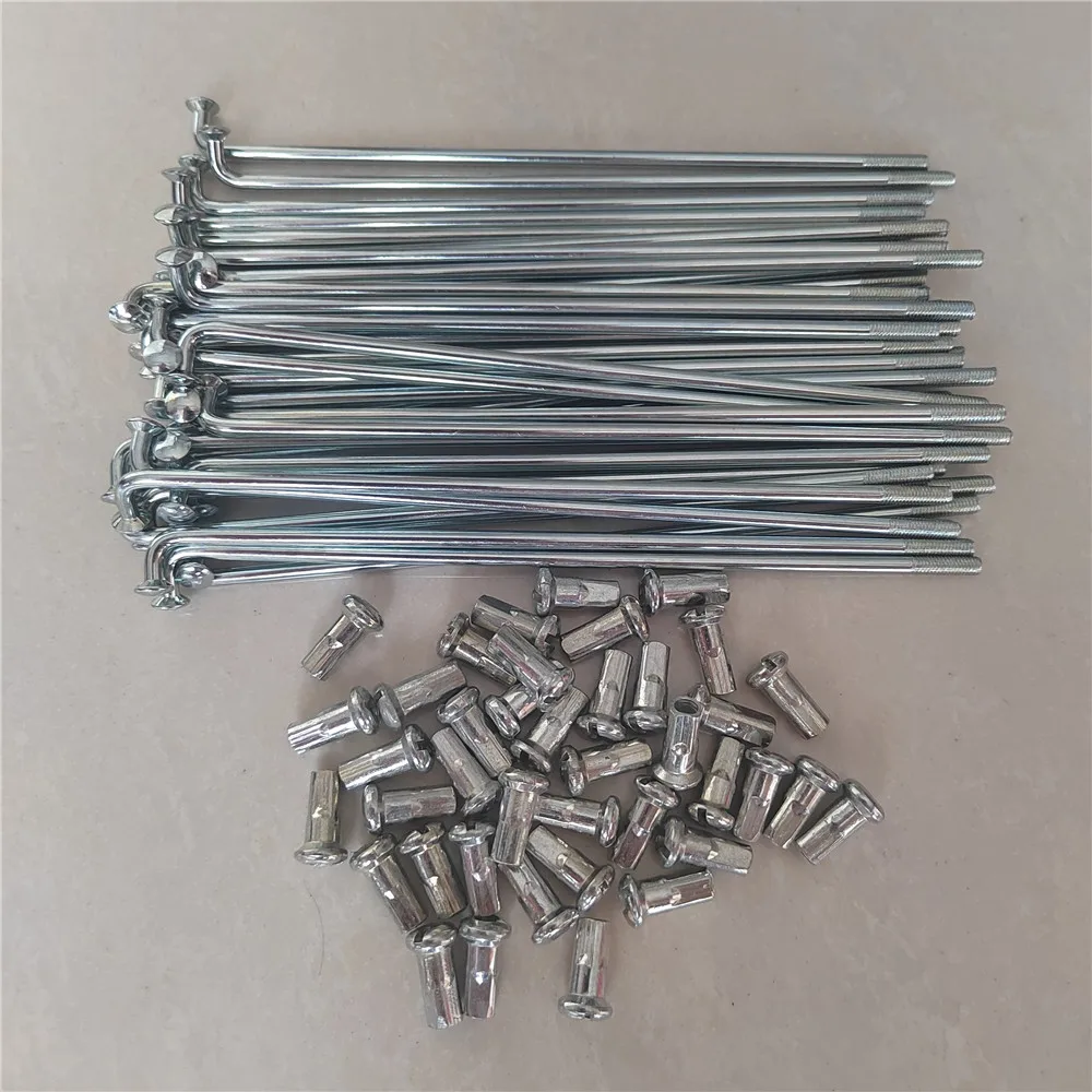 Electric Bicycle Spokes and Nipples, 10G Diameter, 3.0mm Length, 45-305mm, 40 PCs/Lot