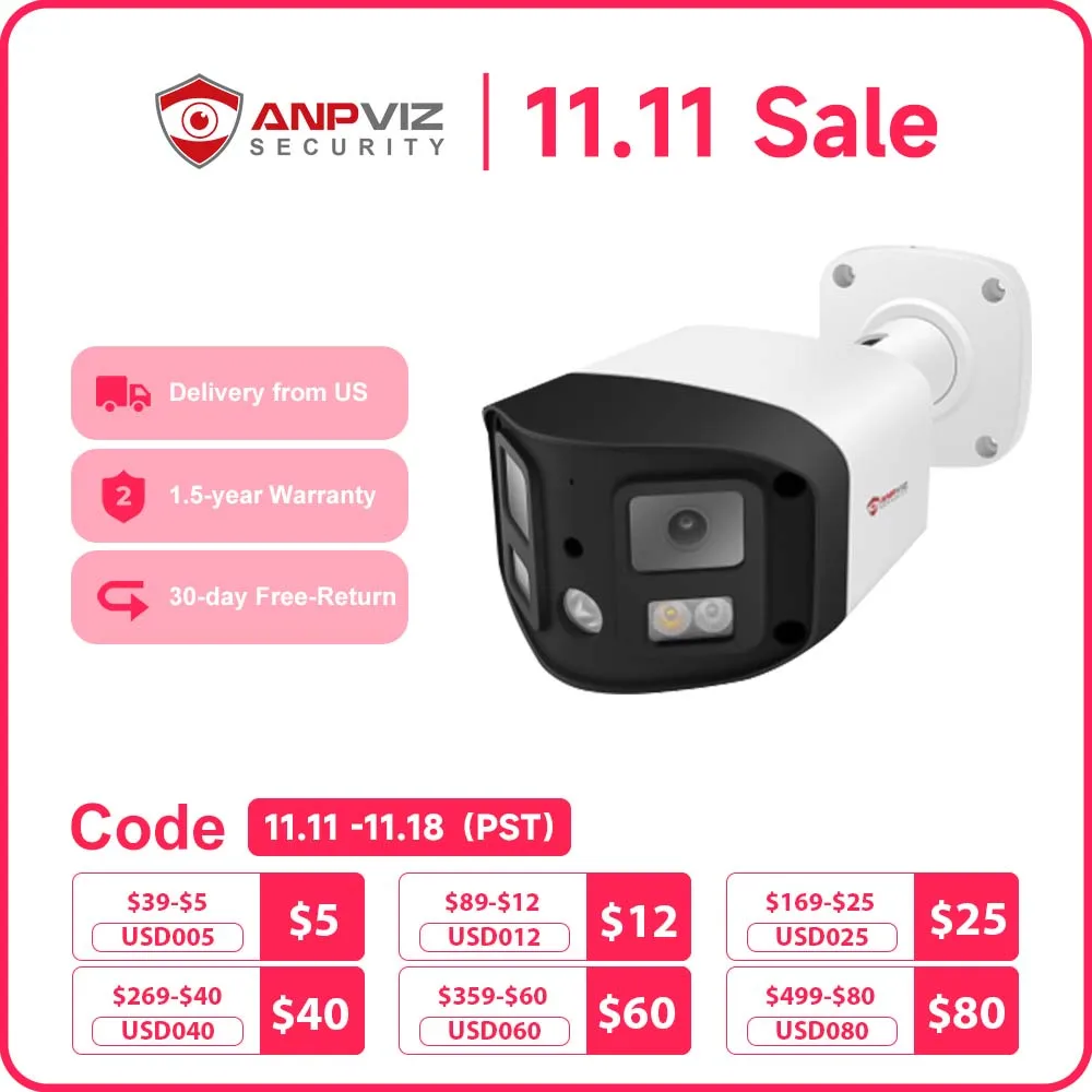 

Anpviz 8MP Dual Lens POE Camera Ultra Wide Angel 180° Panoramic Security Camera Full Color Human Detection Audio Warning Alarm