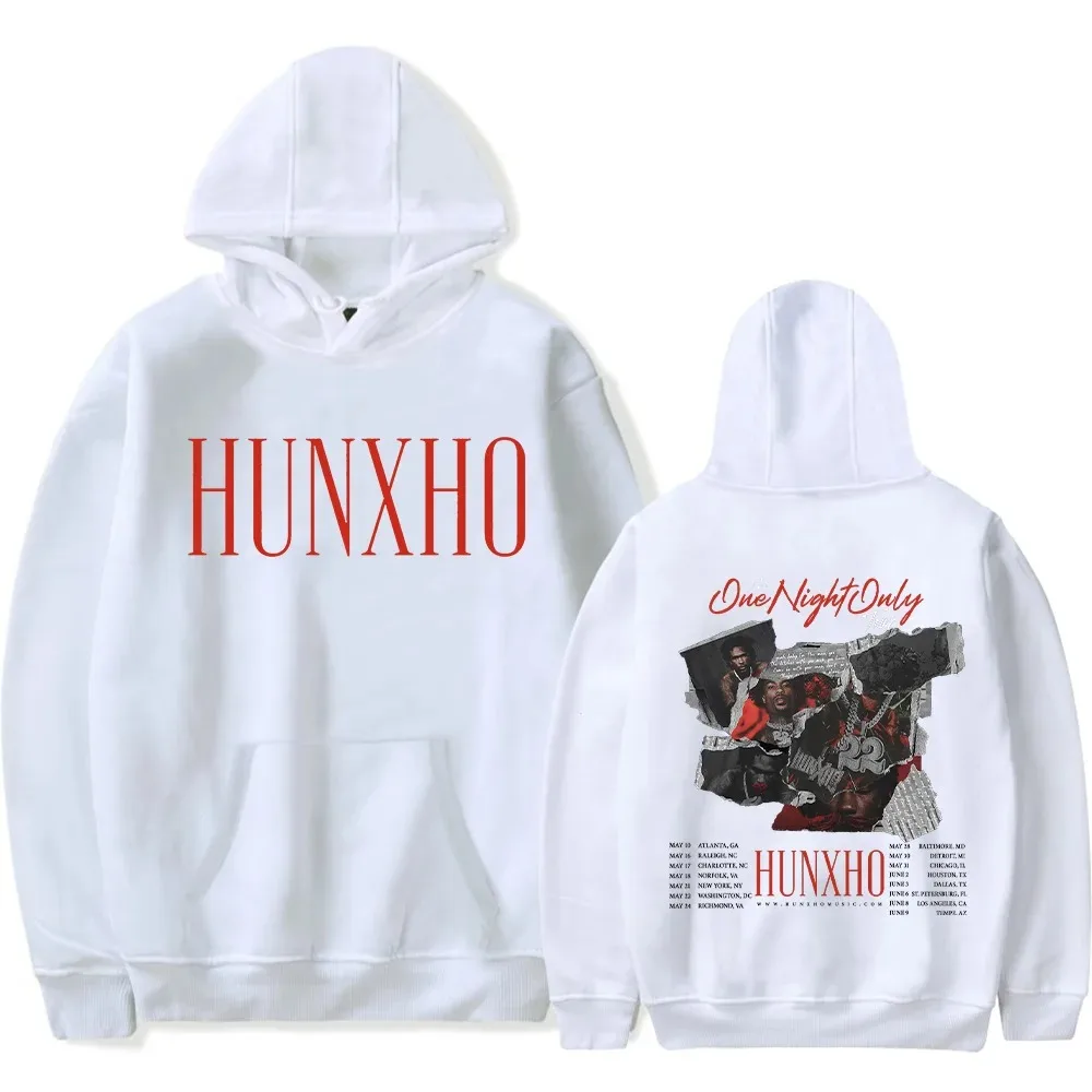 Hunxho The One Night Only Tour 2024 Hoodies Unisex Rapper Tour Printed Long Sleeve Pullovers Streetwear