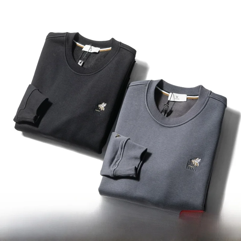 

Мужская утепленная повседневная толстовка с капюшоном серии Garage Man Bee 2025, осень-зима, из смесового хлопка и полиэстера, с длинными рукавами