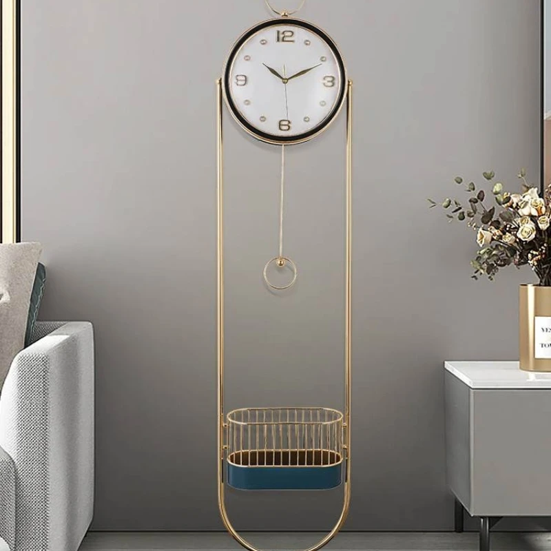

Light luxury living room floor clock, household vertical ornament