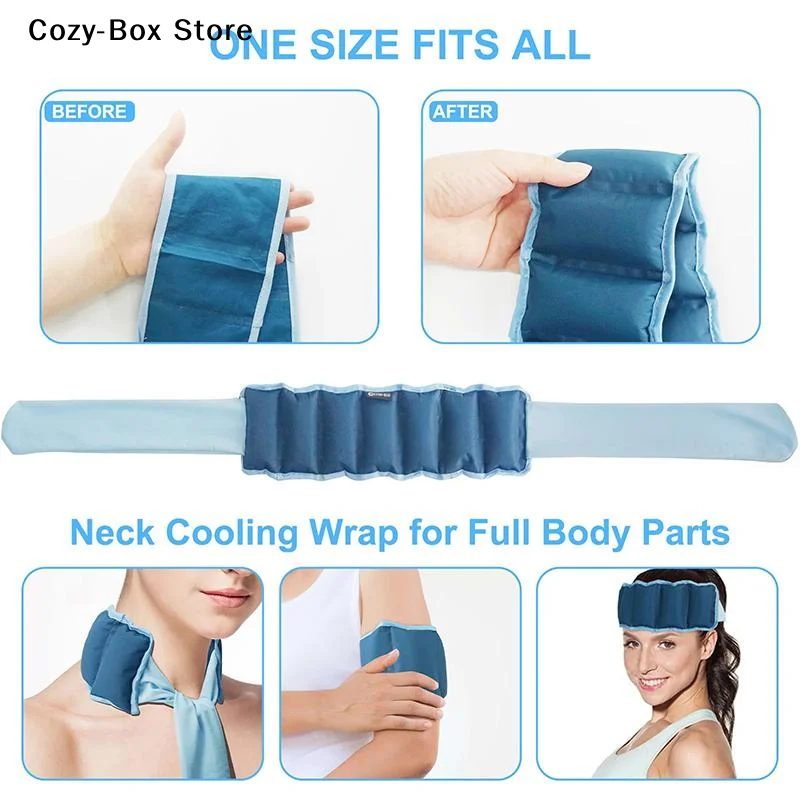 [ZY]35*9cm Summer Neck Cooling Cold Sensation Ice Scarf Ice Pack Sports Headscarf Pet Ice Scarf New Reusable[ZY]