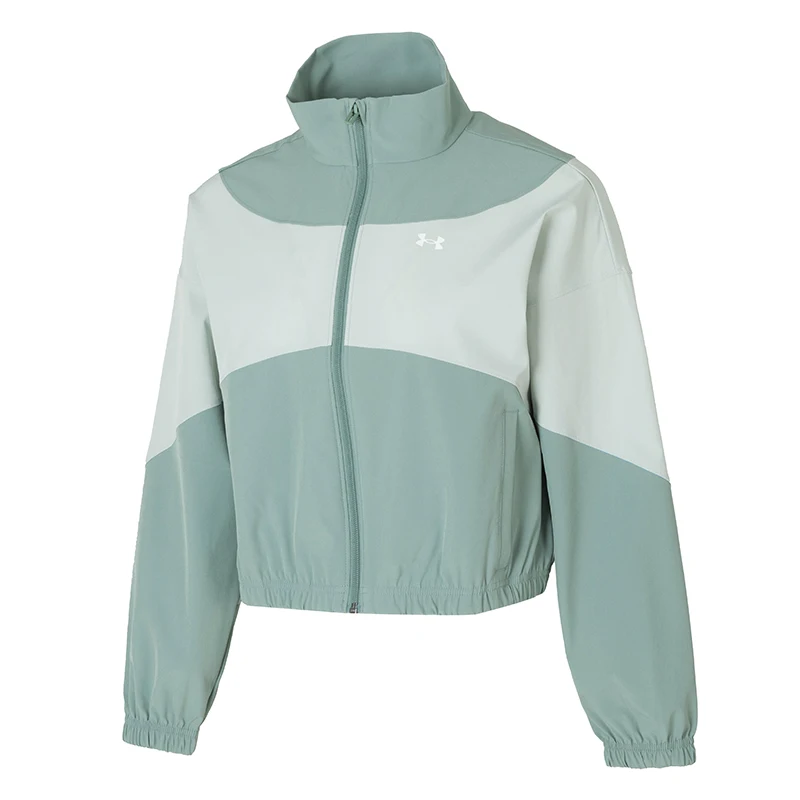 

Женская тканая спортивная куртка Under Armour, тренировочная одежда для фитнеса и бега, свободная удобная быстросохнущая куртка с капюшоном 1389631-348