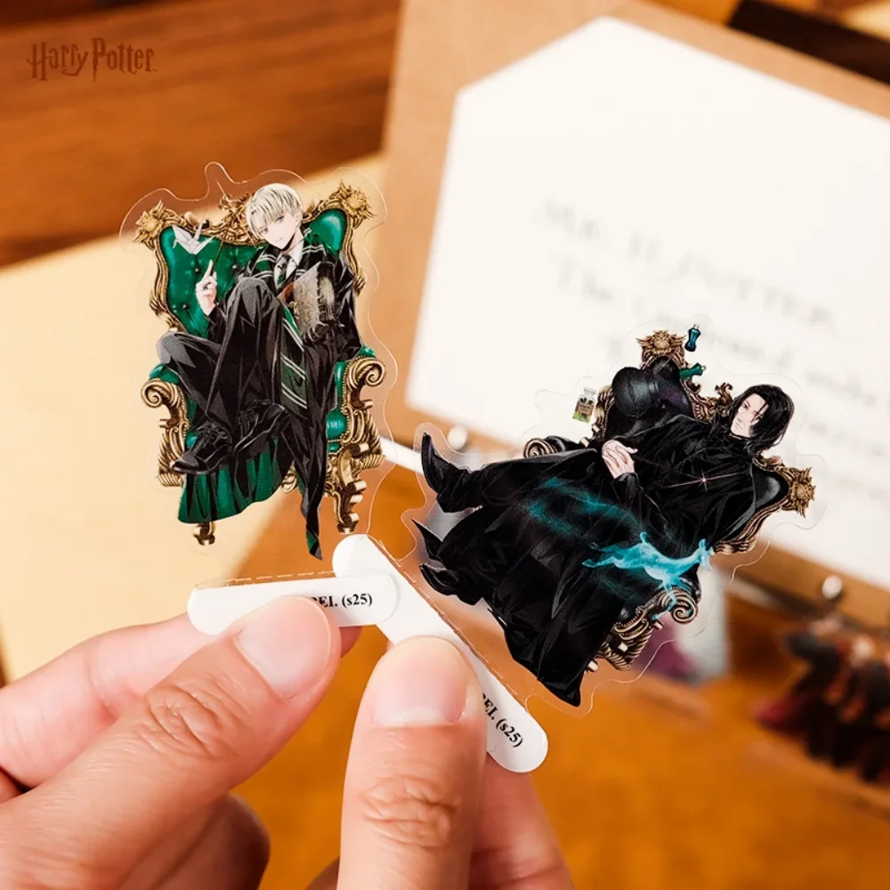 مجموعة ملصقات كرتونية مقاومة للماء من هاري بوتر، شخصيات سحرية شفافة ثلاثية الأبعاد، ملصقات لافتة واقفة، ألعاب الفتيات