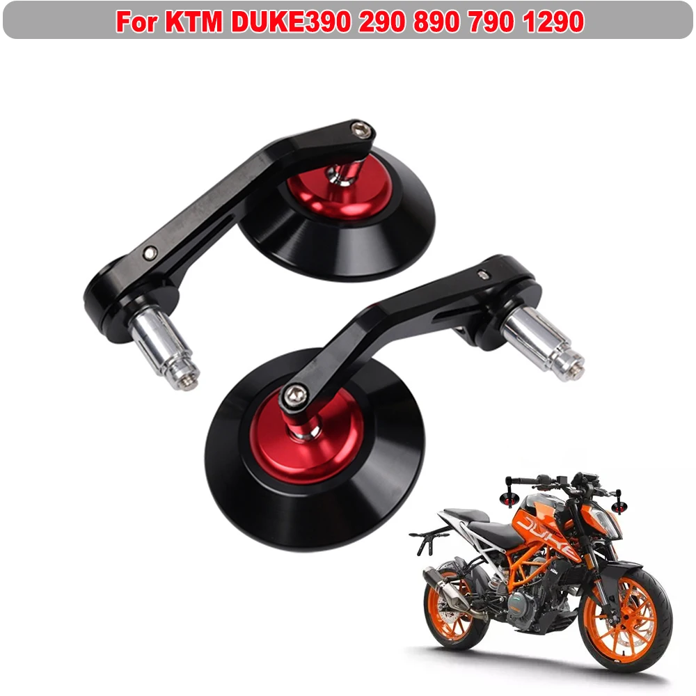 

For KTM DUKE390 290 890 790 1290 Motorcycle Retro Handlebar Rearview Mirror Folding Reversing Handle Bar Ends Side Mirrors