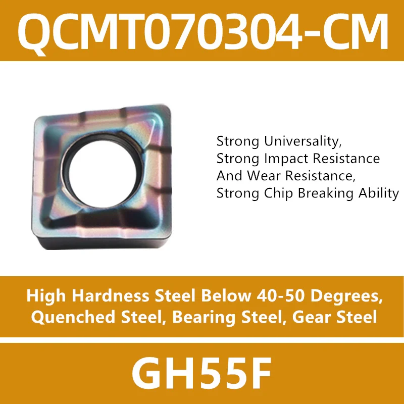 QCMT050204 QCMT060204 QCMT070304 QCMT080304 QCMT10T304 CM U-Drill Carbide Inserts CNC Lathe Cutter Drilling Bit Turning Tools
