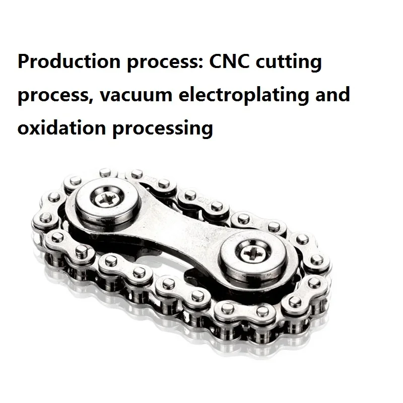 Volante giratorio para la yema del dedo, cadenas de Metal, juguetes antiestrés, Spinner Popite, Spinner antiestrés, atenuador simple, piñones de bicicleta