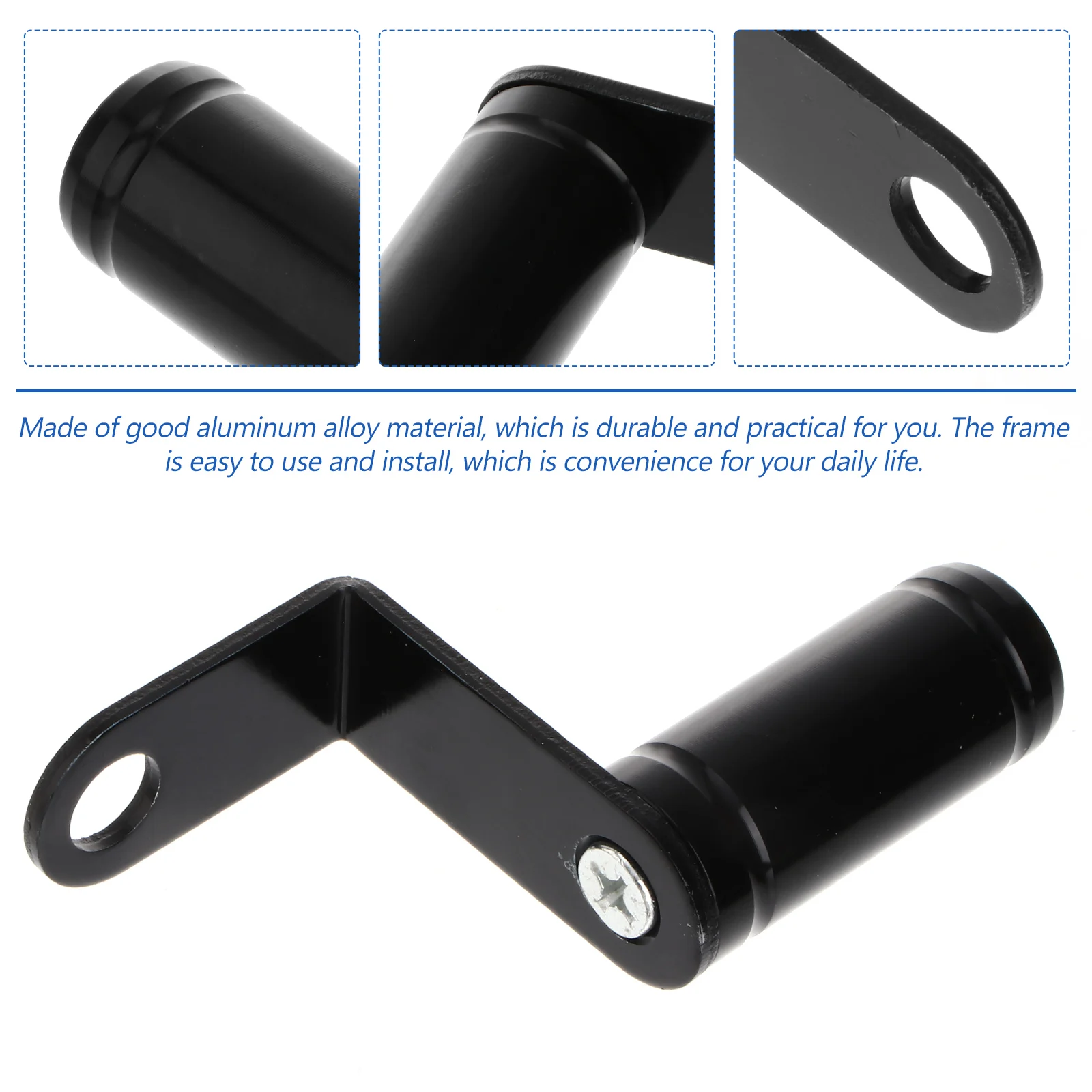 2Pcs Universal Rearview Mirror Extension Frame Motorcycle Alloy Construction Anti Corrosion Extended Mounting Bracket for Safe