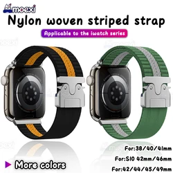 For ZD8 Ultra Nylon woven striped Strap DT ULTRA 2 Watch X22 DT7 DT100 PRO MAX Z08 HW22 GS7 S7 iWO S10 S28 Smartwatch Weave Band