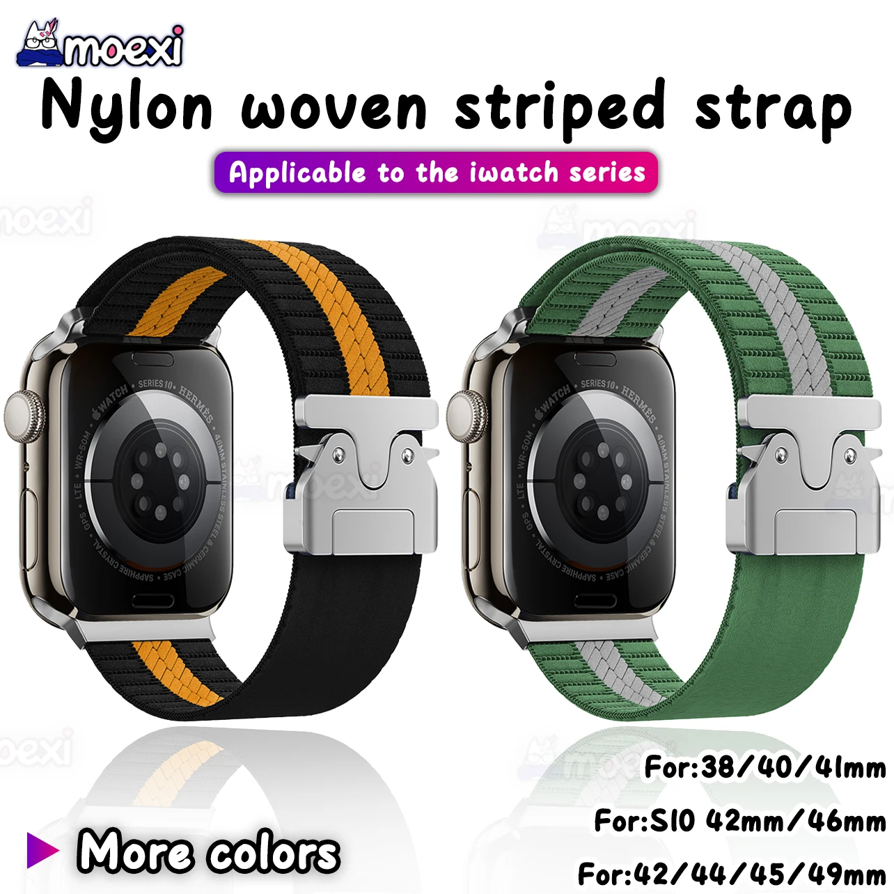 For ZD8 Ultra Nylon woven striped Strap DT ULTRA 2 Watch X22 DT7 DT100 PRO MAX Z08 HW22 GS7 S7 iWO S10 S28 Smartwatch Weave Band