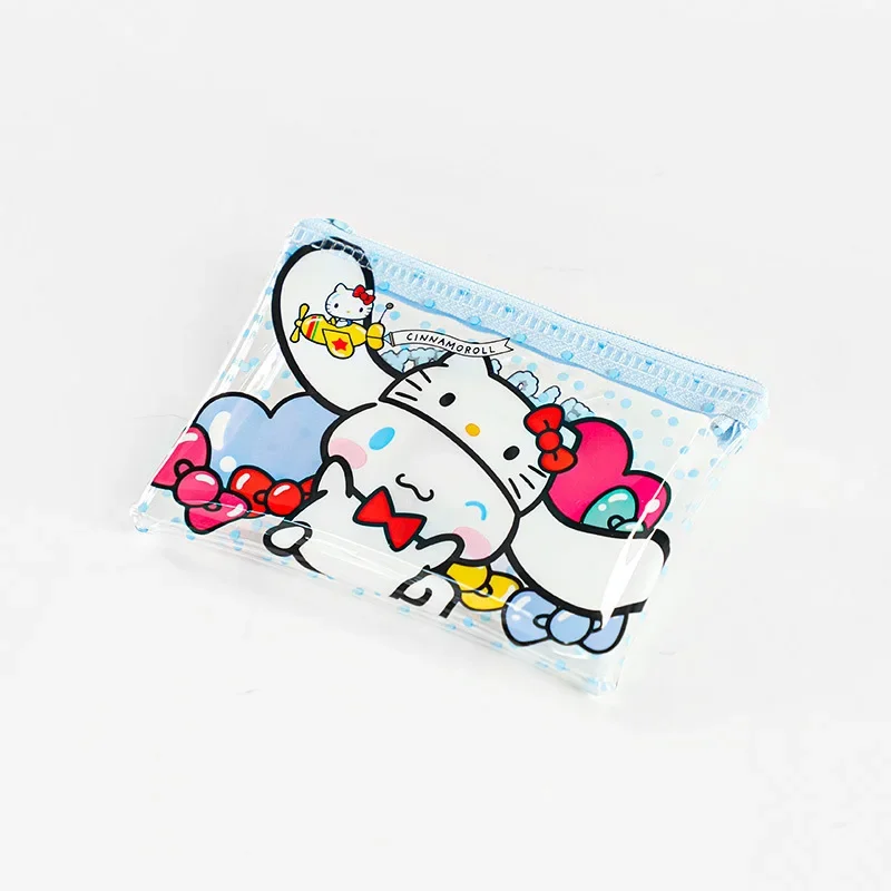 Sanrio Hello Kitty PVC-ritszakje Waterdichte transparante opbergtas voor munten en cosmetica