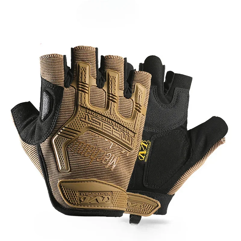 ยอดนิยมยุทธวิธีถุงมือ Half Finger กองกําลังพิเศษกลางแจ้ง Mountaineering ขี่ป้องกันผู้ชาย Half Finger ถุงมือมอเตอร์ไซด์