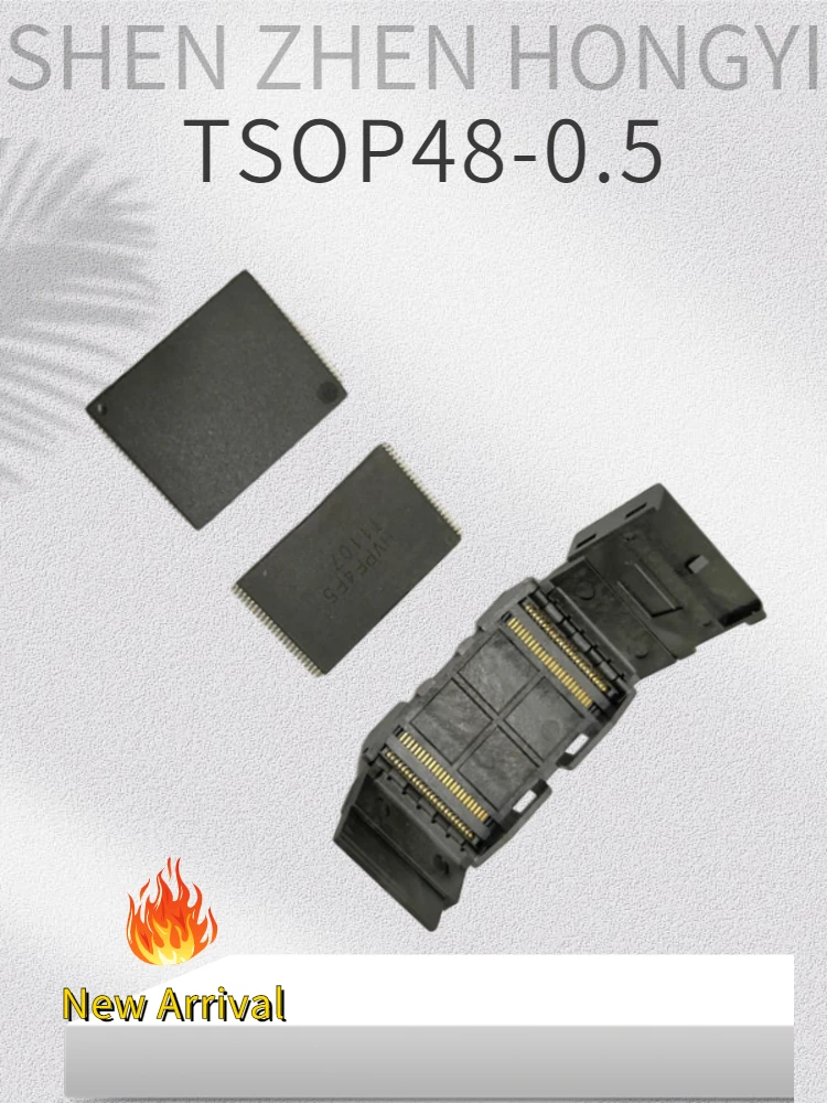 

TSOP48 sticking type flip aging seat 0.5mm IC PIN PITCH Prise Size 14*20/12*20mm IC Connector