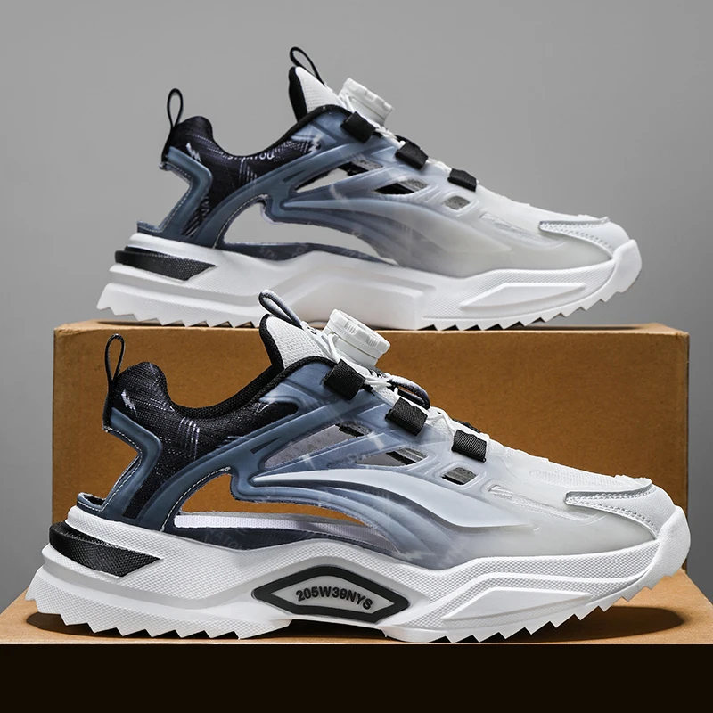 

Мужские сандалии, лето 2023, новые спортивные повседневные сандалии на открытом воздухе Thi Bot, увеличивающие головку Beach oes, противоскользящий дезодорант, без шнуровки