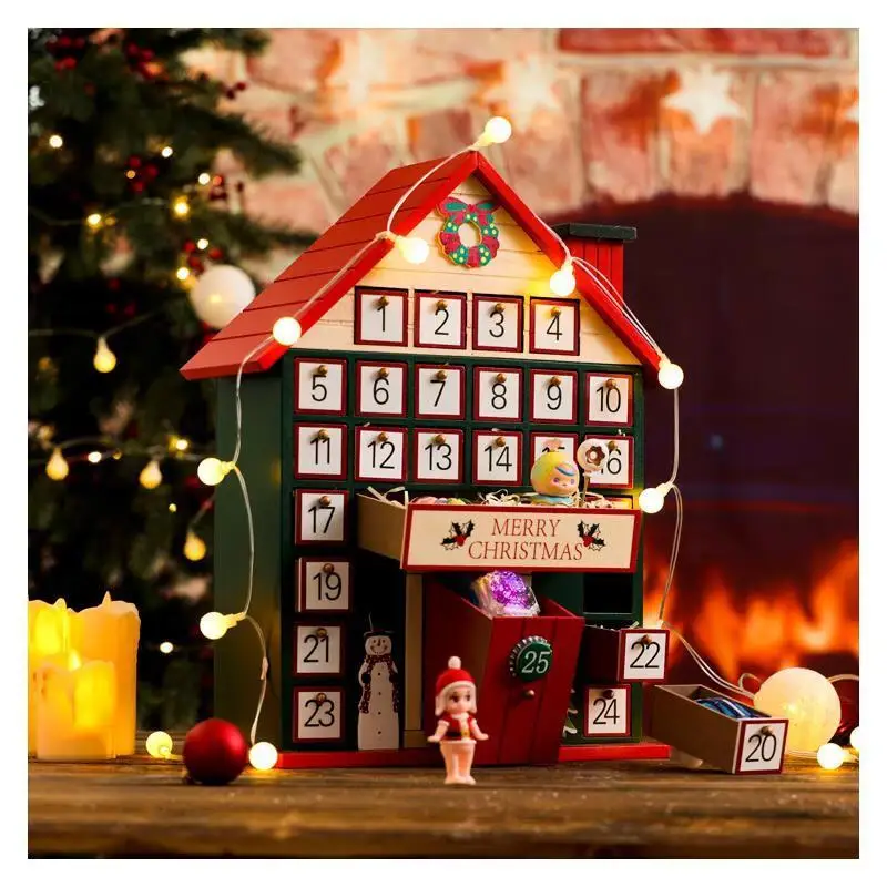 Custom. Box Decorations Small Tree Desktop Decoration Countdown Calendar Candy.