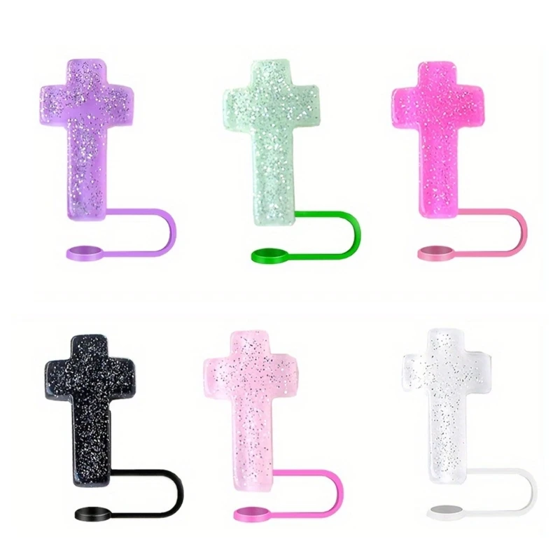 Religious Straw Lid Straw Cover Resin Texture Straw Plug for Bottles Cup Dropshipping