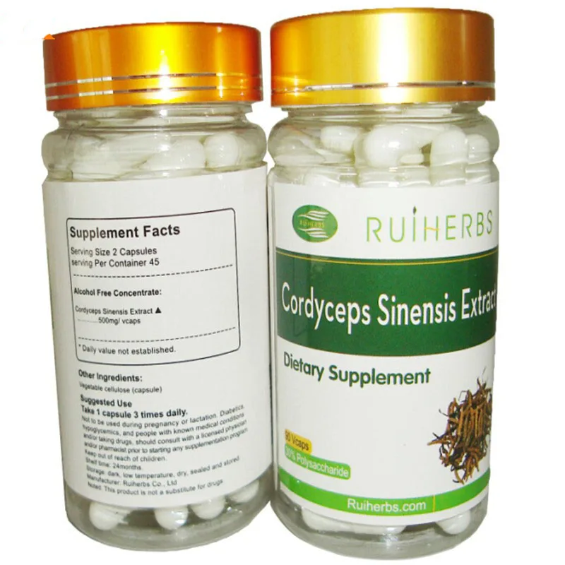 

1Bottle -90pcs, Cordyceps Sinensis Mushroom Extract 500mg Capsules