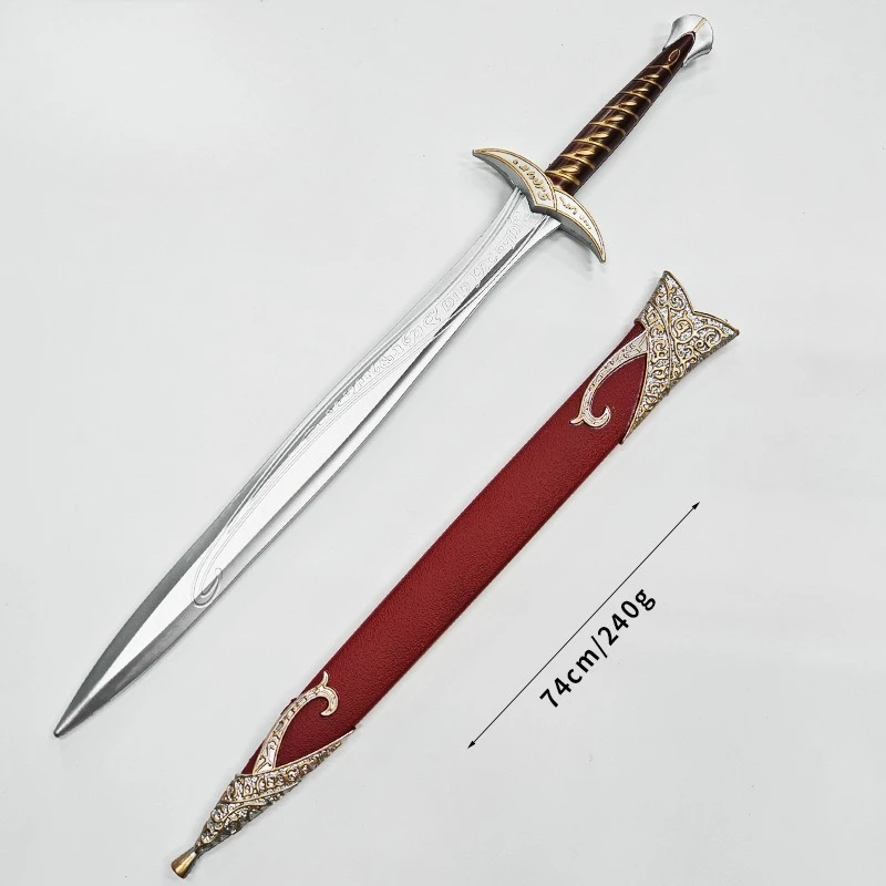 74 سنتيمتر/29.13in ماستر السيف لعبة أرقام الهوبيت الأجهزة الطرفية نموذج الدعائم مع غمد بولي كاتانا تأثيري الحلي الهدايا اللعب في الهواء الطلق #1