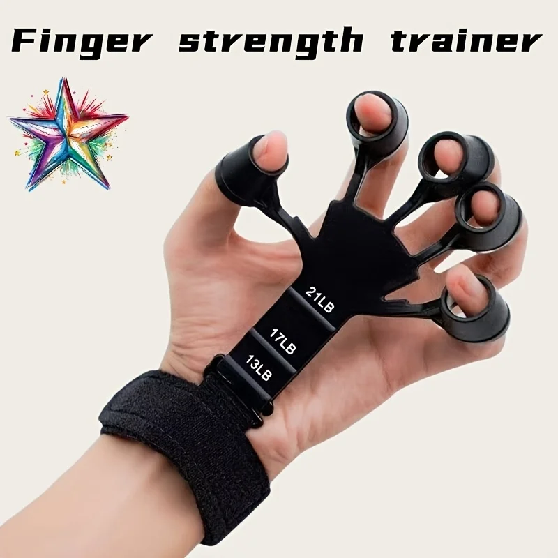 6/2 Pack Adjustable Resistance Finger Trainer Professional Rehabilitation Grip Strength Equipment Strengthens Finger, Wrist, and Forearm Strength Suitable for Hand Therapy and Rehabilitation Musician Instrument Practic