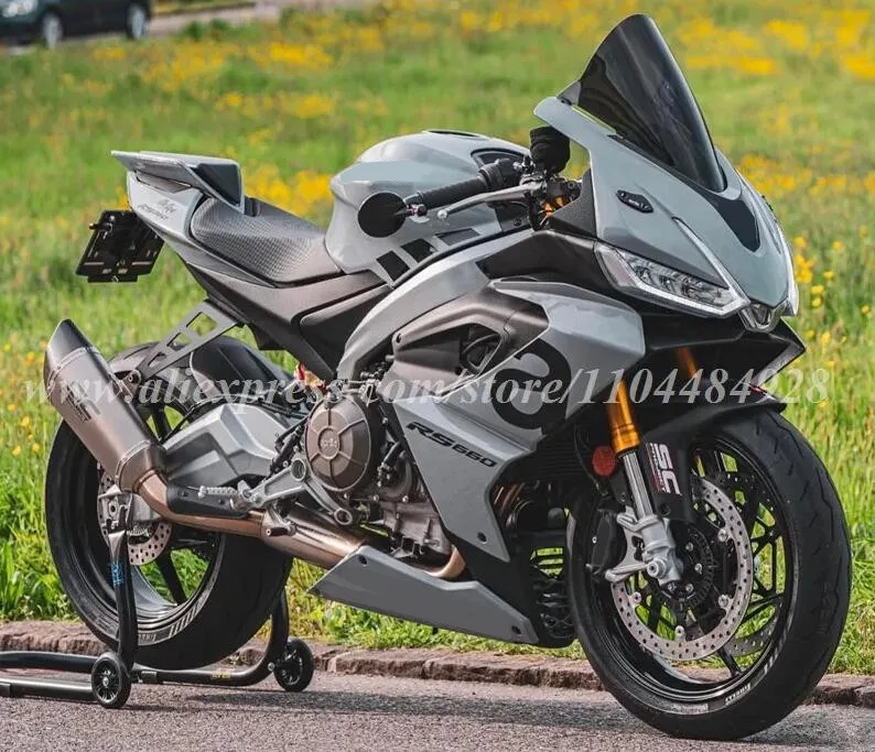 Nieuwe Abs Motorcycle Fairings Kit Fit Voor Aprilia RS 660 660 2020 2021 2022 2023 Carrosserie Set Zwart Grijs + tank Cover