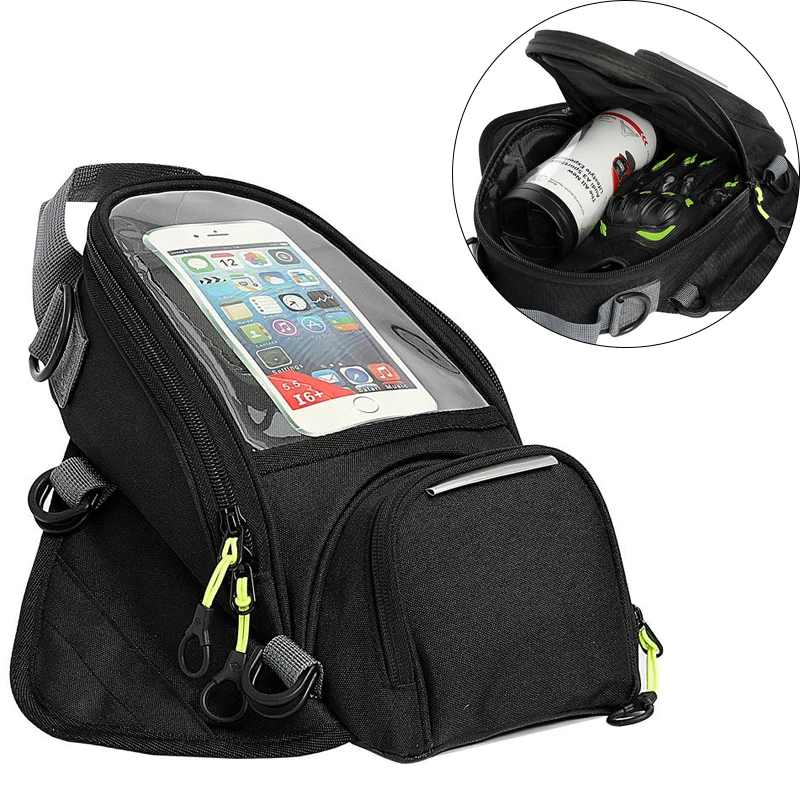 

Motorcycle Magnet Bag Touch Screen Navigation Waterproof Saddle Black Motorbike Bag Bike Bag Motorcycle Helmet Saddle Equipment