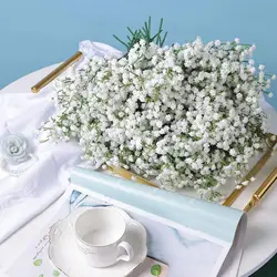 12PCS Artificial Babys Breath Gypsophila Greenery Real Touch White Fake Flowers for Wedding Bouquets Centerpieces Floral Decor