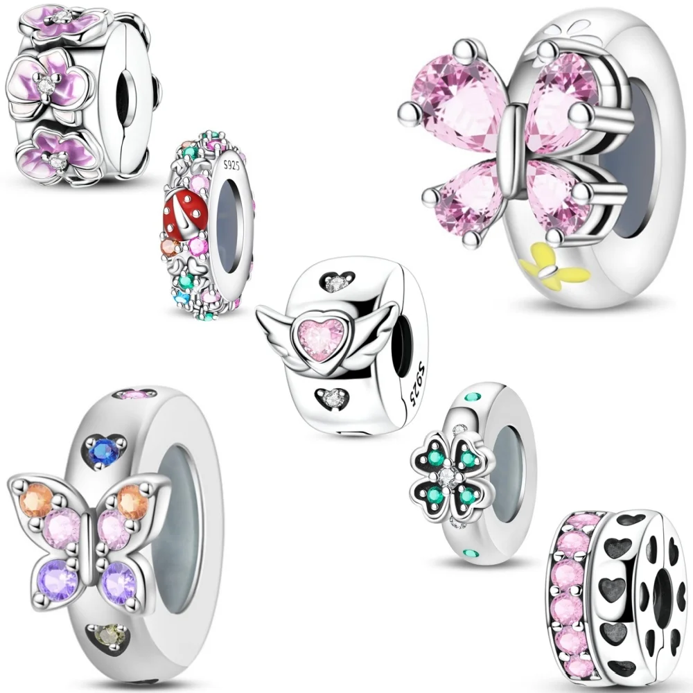 جديد سحر الخرز الملاك القلب، فراشة، زهرة، خنفساء السلامة كليب صالح سوار الإسورة قلادة المرأة المجوهرات هدية