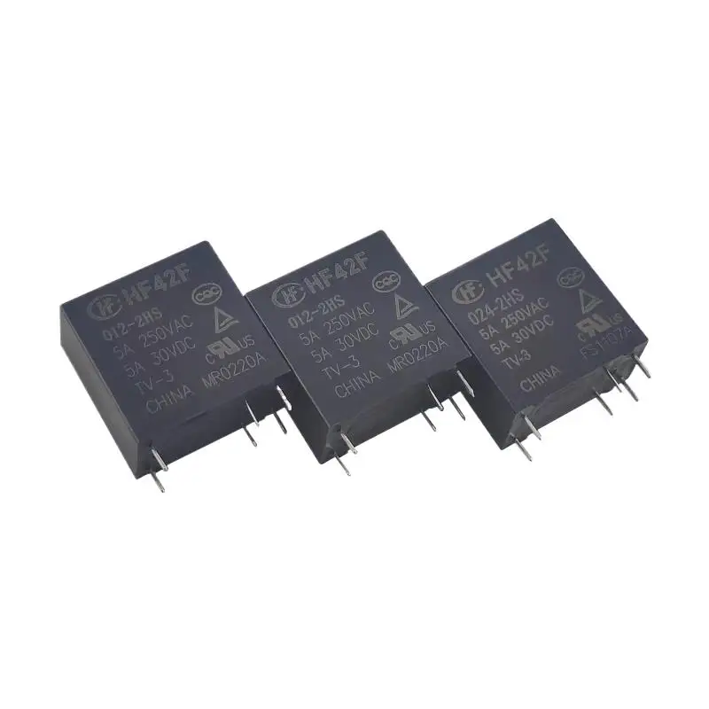 

Реле мощности HF42F-005 012 024-2HS 5A 6-контактное 250В переменного тока 5В 12В 24В постоянного тока FTR-F4AK024T F4AK024T HF42F-024-2HS