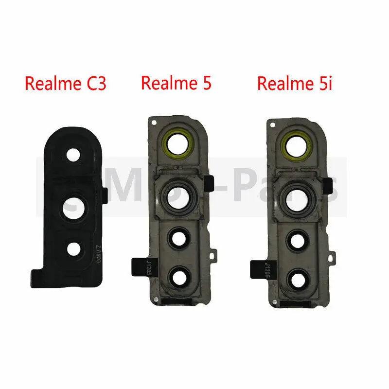 For Realme 5 5i C3 Back Camera Lens Glass Cover Rear Camera Lens Frame Holder Replacement Parts