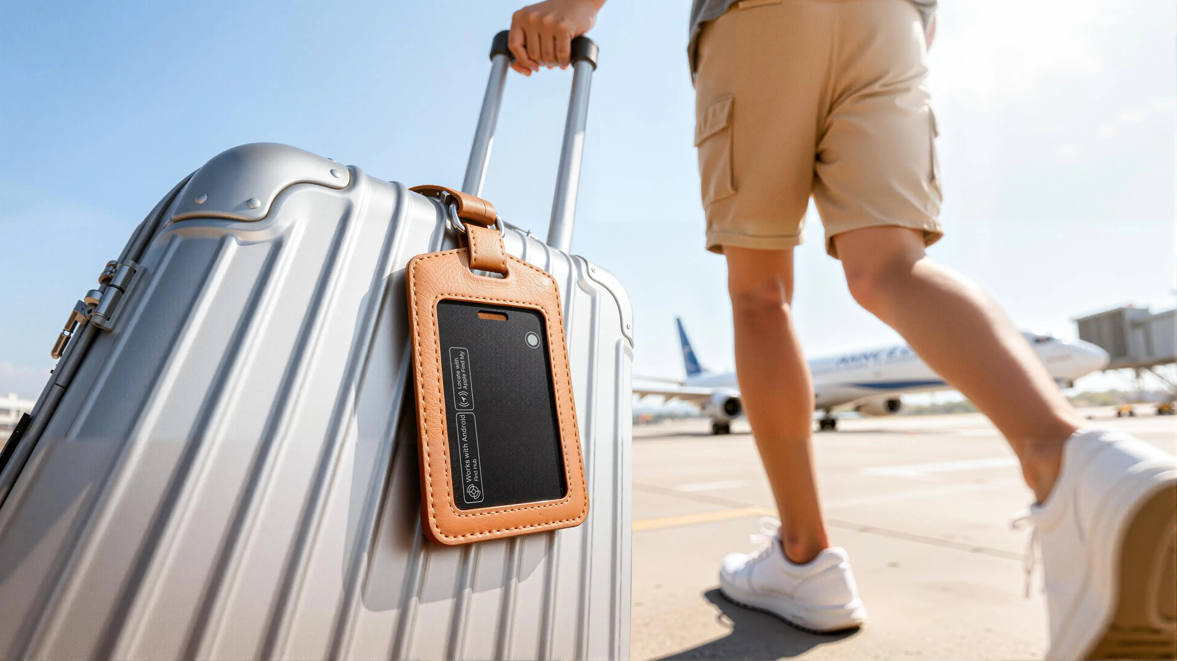 Rectangular Black Smart Tag Remote Controlled Portable Light Anti-Tracking Alarm System and  Android Ios Google Find My