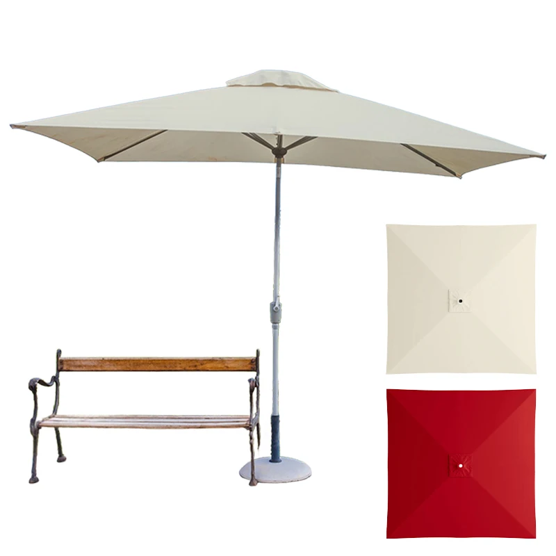 Heavy Duty 2x2M Rectangular Cantilever Patio Umbrella Canopy Replacement - Durable Outdoor Parasol Top Cover for Offset Umbrella