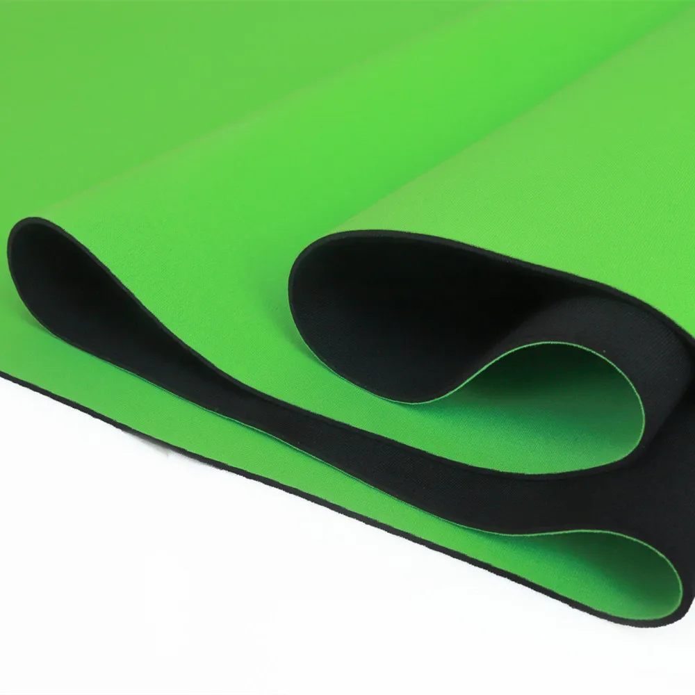 Neoprene sewing fabric for outdoor running belt, neoprene fabric for diving, travel bag, green color, 2mm