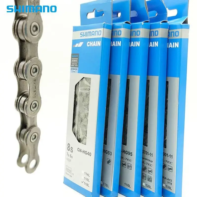 

Shimano 116 Links HG40 HG54 HG95 Bicycle Chains Freehub Compatible with MTB And Road Racing Bikes