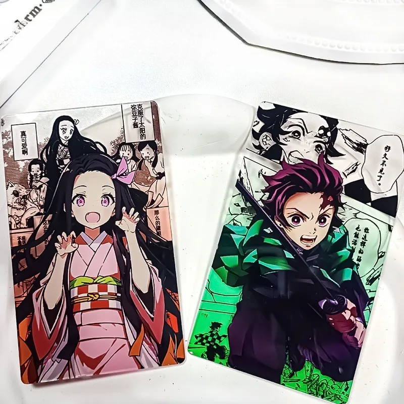 

5pcs Demon Slayer Anime Peripheral Transparent Card Kimetsu No Yaiba Zenitsu Nezuko Tanjirou Fans Collect Gifts