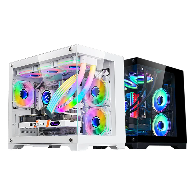 Newly Designed PC Casing Computer Case ATX HD USB 3.0 Tempered Glass Computer Case & Towers Gaming Chassis