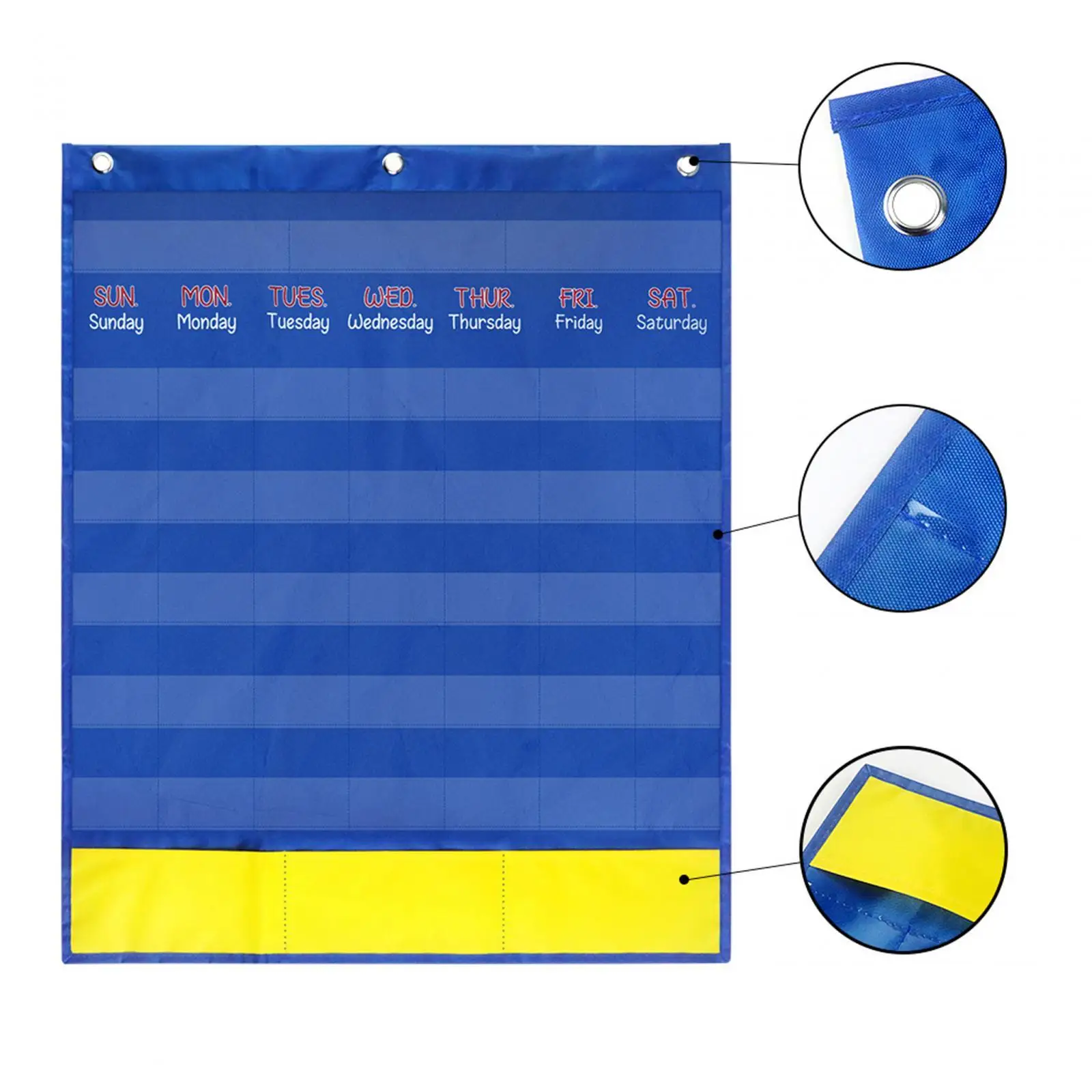 Calendar Pocket Chart Teaching Calendar Festival 20.08inchx23.62inch Weekly Calendar Monthly Classroom Organized Chart