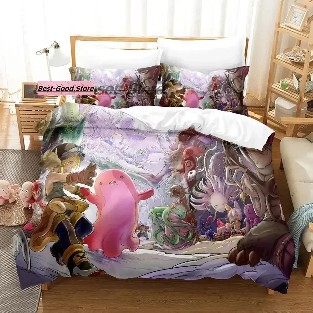 

New Made In Abyss Bedding Set Duvet Cover Sheet Printed Bed Set Pillowcase Bed Full Queen King Size Comforter Bedroom