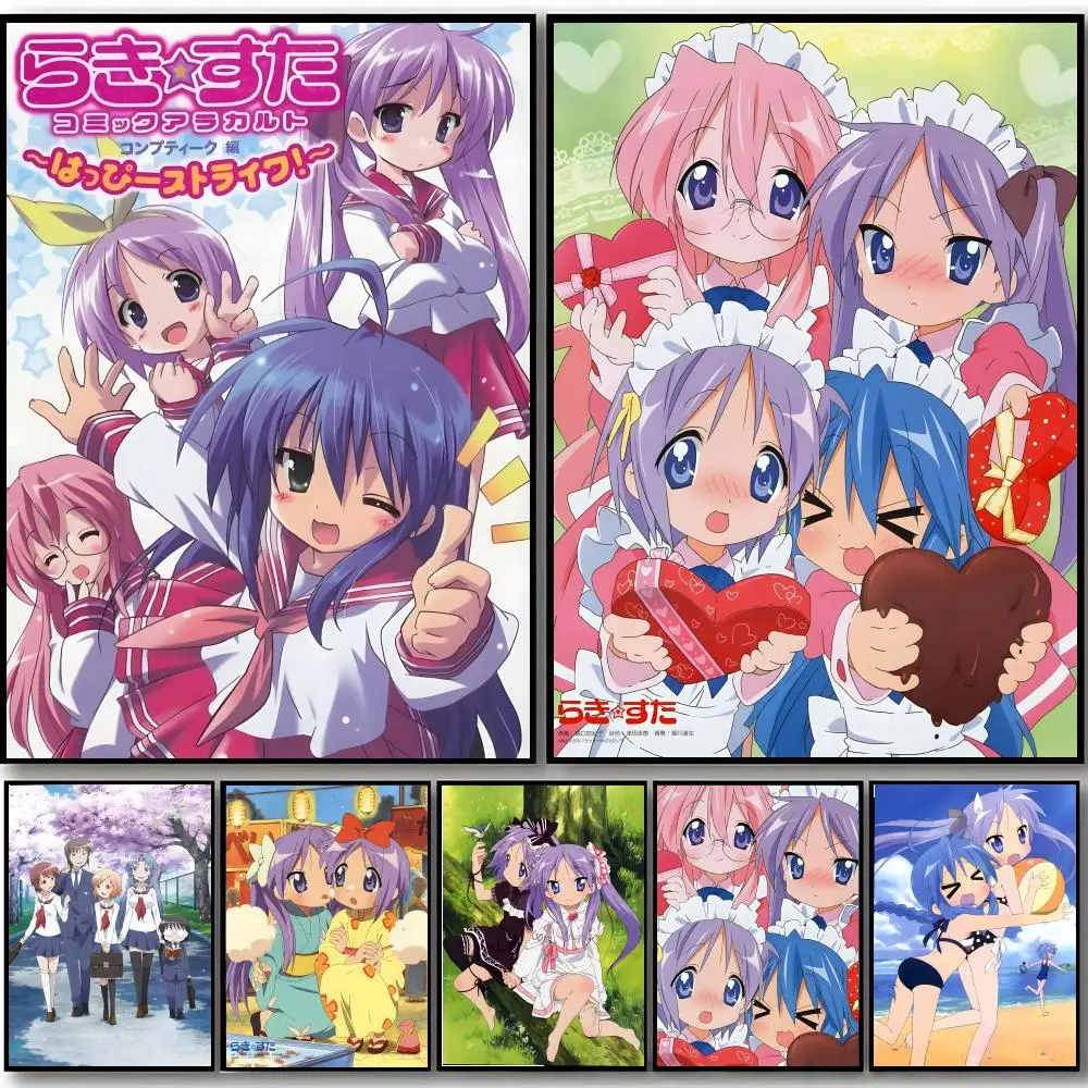 L-Lucky S-Star Cute Girl Poster HD art sticky wall waterproof home bedroom bar aesthetic decoration
