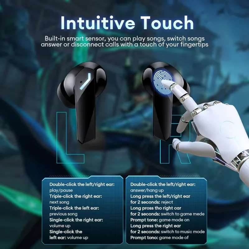 الأصلي لينوفو XT53 بلوتوث V5.4 سماعات LED عرض الطاقة سماعات الألعاب مقاوم للماء المضادة للعرق ترقية سماعة أذن لاسلكية